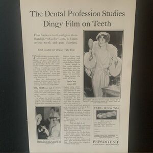Vintage 1928 Pepsodent Dental Profession Studies Ad Advertisment